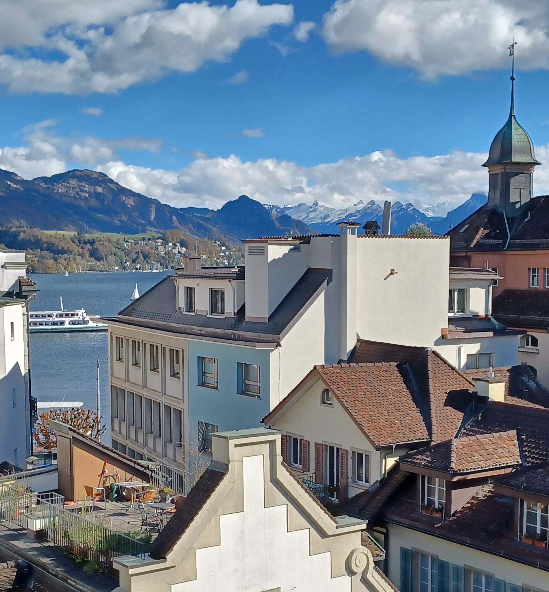 Aussicht aus dem Atelier auf den Vierwaldstättersee, Luzern